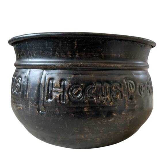 Goblin & Ghoul HOCUS POCUS Halloween Cauldron 12 Embossed Metal NEW - Picture 12 of 15
